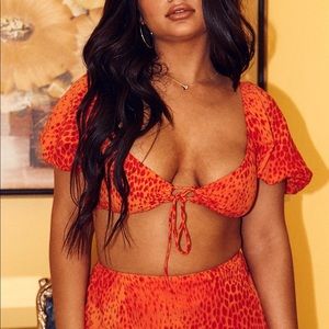 MOTEL CHELIN TOP GRADIENT CHEETAH TANGERINE 🍊